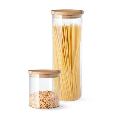 Hold Everything Slim Stackable Canisters, Ashwood | Williams-Sonoma