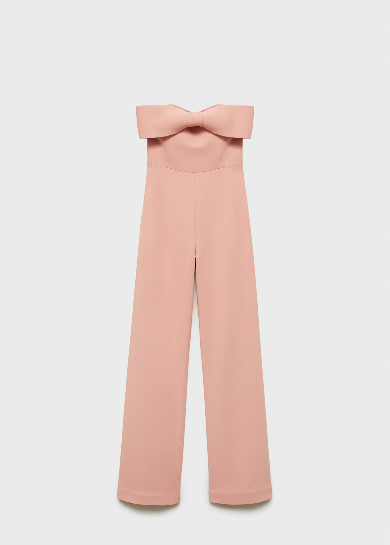 Strapless jumpsuit with bow neckline - Women | MANGO United Kingdom | MANGO (UK)