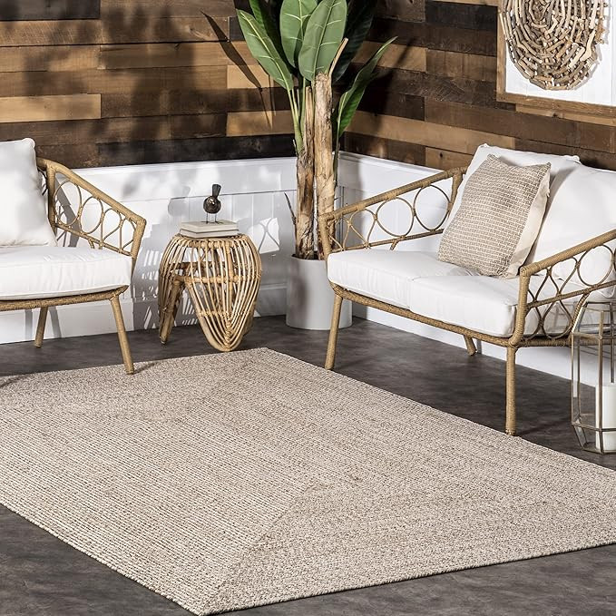 nuLOOM Wynn Braided Indoor/Outdoor Area Rug, Tan | Amazon (US)