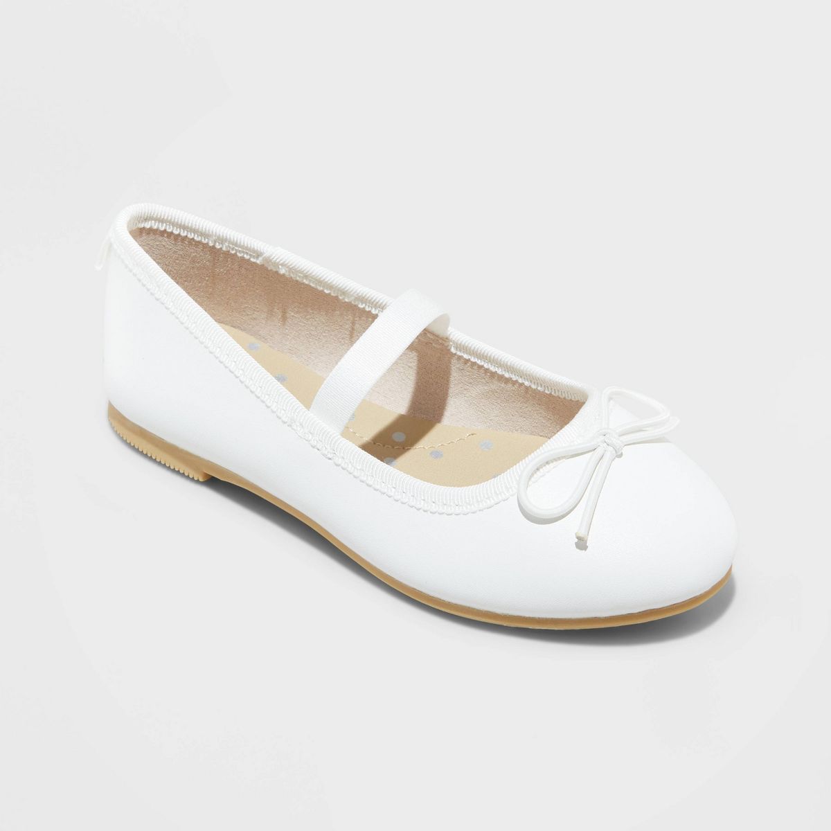 Toddler Girls' Nora Slip-On Ballet Flats - Cat & Jack™ White 5T | Target