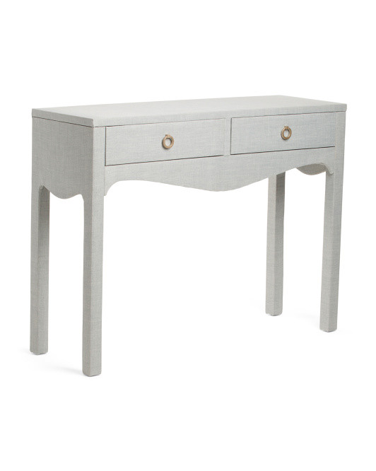 46in Linen Wrapped Console Table | Furniture & Lighting | Marshalls | Marshalls