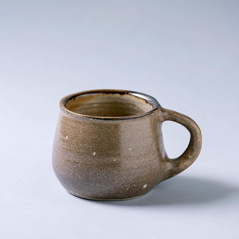 Handmade Rustic Vintage Ceramic cup mug for coffee tea milk Home decor textured brown glaze | Amazon (US)