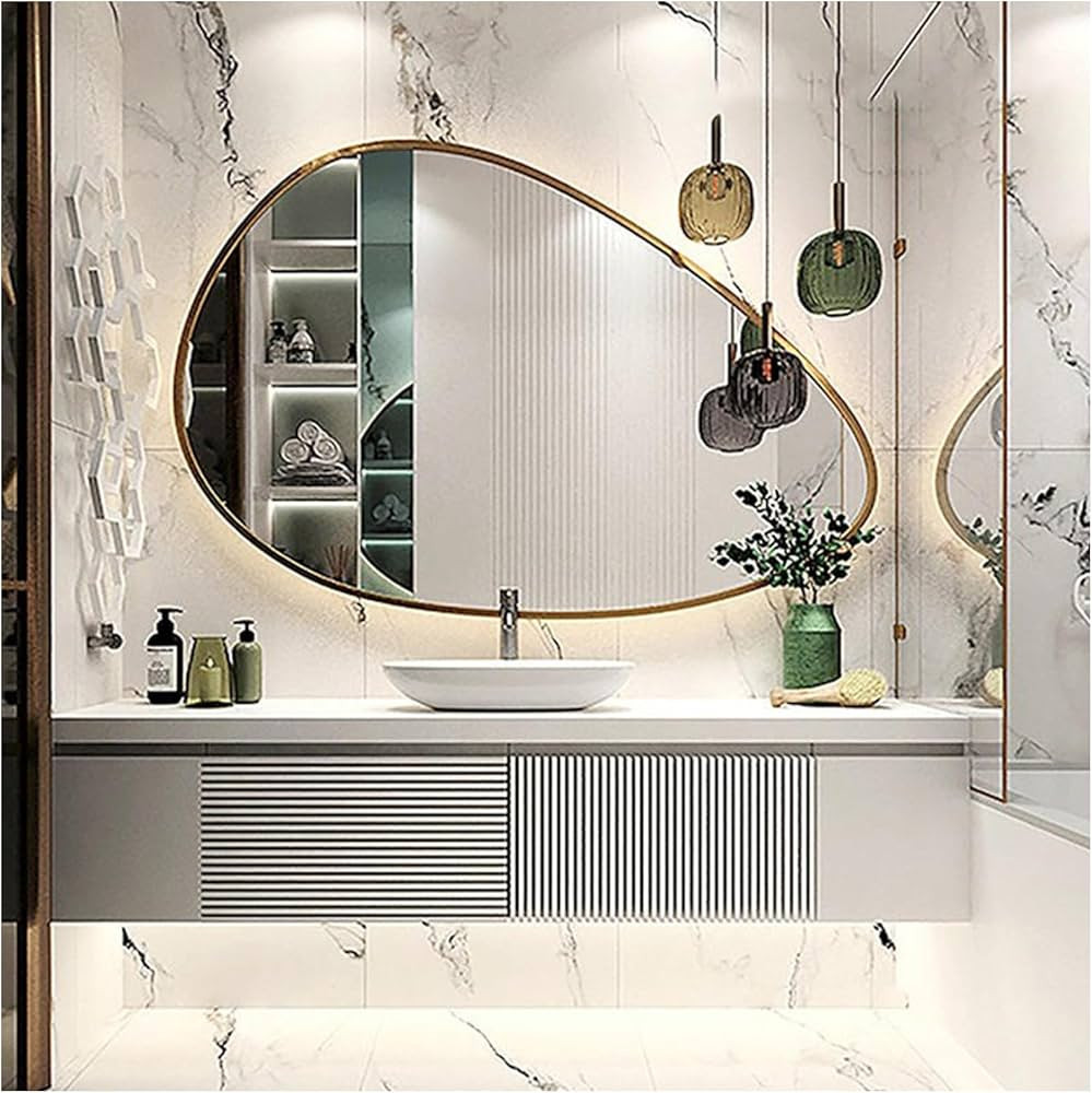 TAITUS Wall Mounted Mirror Bathroom Mirror Wall Mounted Mirror for Vanity with Metal Frame Vanity... | Amazon (US)