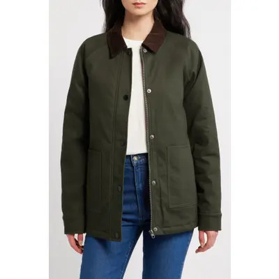 Thread & Supply Stretch Cotton Twill Chore Coat in Dark Tree Camo at Nordstrom, Size X-Small | Nordstrom