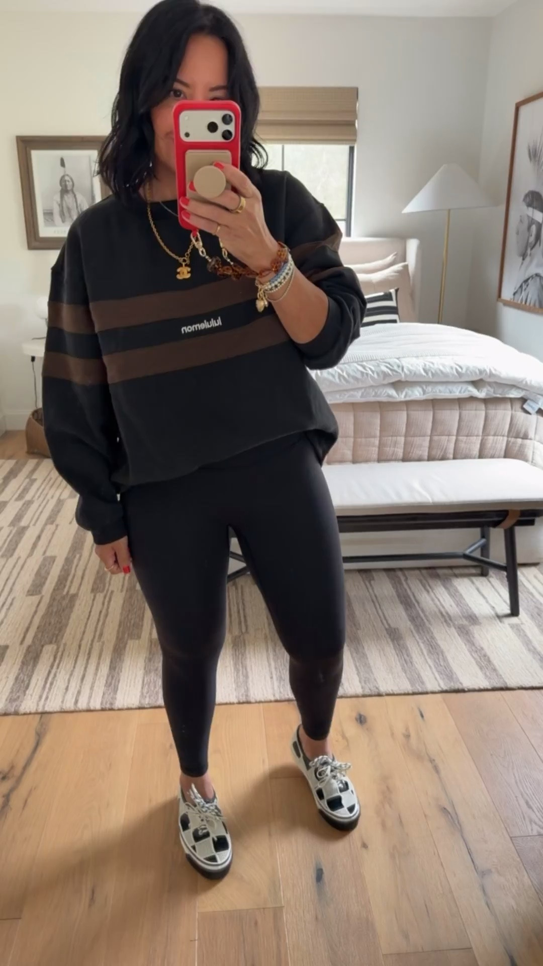 Top size small (it’s pretty oversized), leggings size 8 (I get my true size), size down half a size in the sneakers (they are so cute in person). 



#LTKMidsize #LTKOver40 #LTKActive