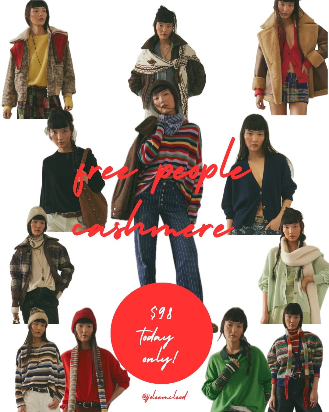 🚨 The perfect cashmere sweater doesn’t…..  It does!  And it’s marked down to $98 for TODAY ONLY!!!  Several styles, lots of colors. What’s not to love?!  @freepeople

#LTKSaleAlert #LTKCyberWeek #LTKGiftGuide