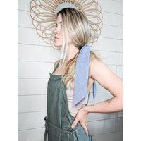 Denim Hair Scarf/Ponytail Chambray Scarf/ Accessory Scrunchie | Etsy (US)