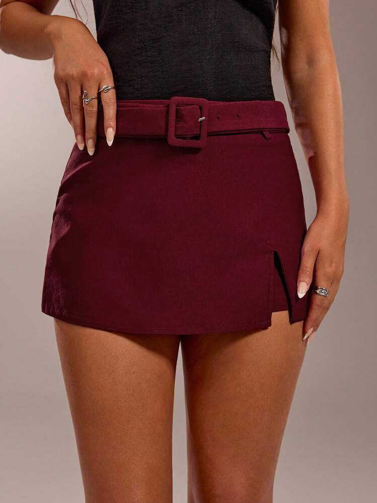 Forever 21 Women Ed Elegant High Street Hottie Stretch Culottes | SHEIN