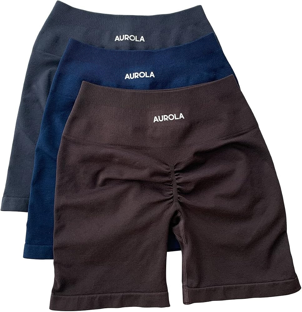 AUROLA Workout Shorts for Women Seamless Scrunch Short Gym Yoga High Waist Intensify Running Exercis | Amazon (US)