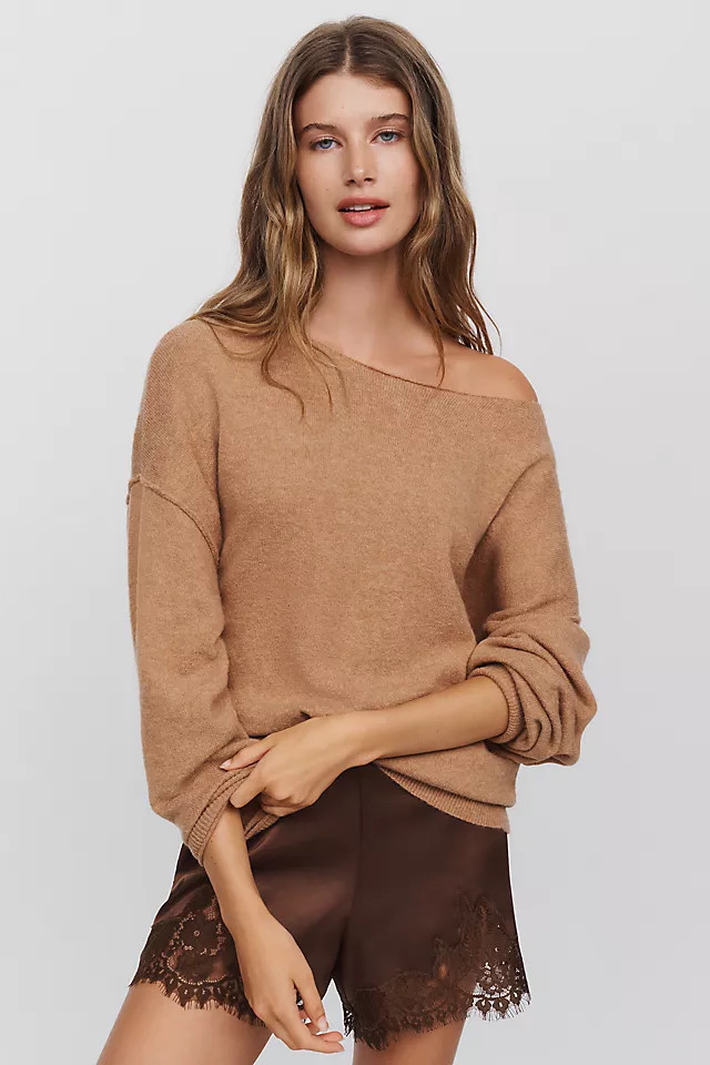 Haley Boat-Neck Wool Blend Sweater | Anthropologie (US)