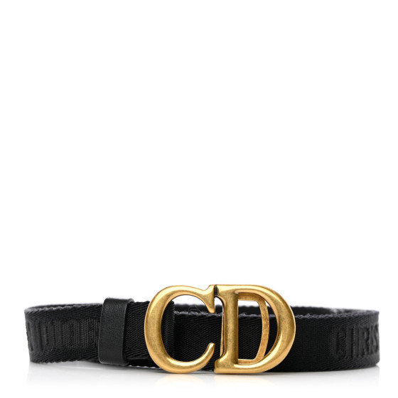 CHRISTIAN DIOR Nylon 20mm Saddle Belt Black | FASHIONPHILE (US)