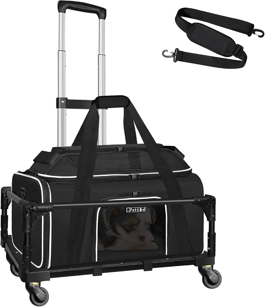 Petskd Top-Expandable Small Pet Carrier with Wheels(18" L x 13" W x 9.5" H), Southwest Airlines A... | Amazon (US)