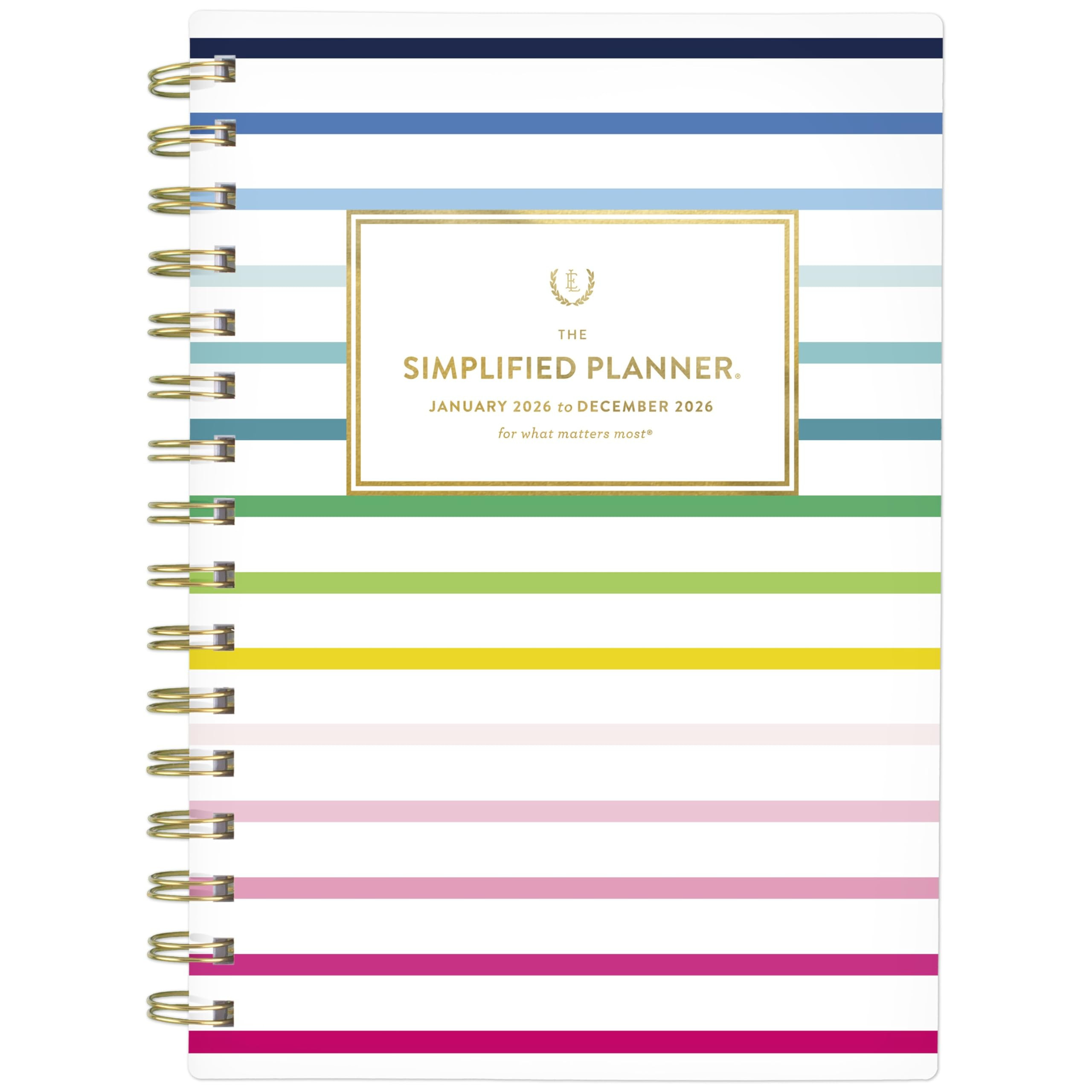 AT-A-GLANCE 2026 Planner, Simplified by Emily Ley, Weekly & Monthly, 5.5" x 8.5", Small, Happy St... | Amazon (US)