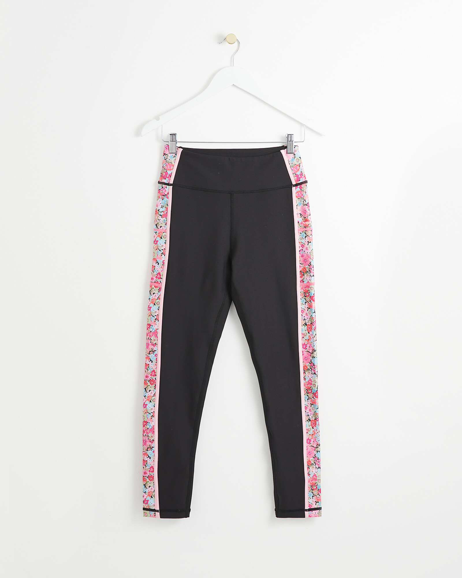 Active Dainty Ditsy Floral Print Black Sport Leggings | Oliver Bonas | Oliver Bonas (Global)