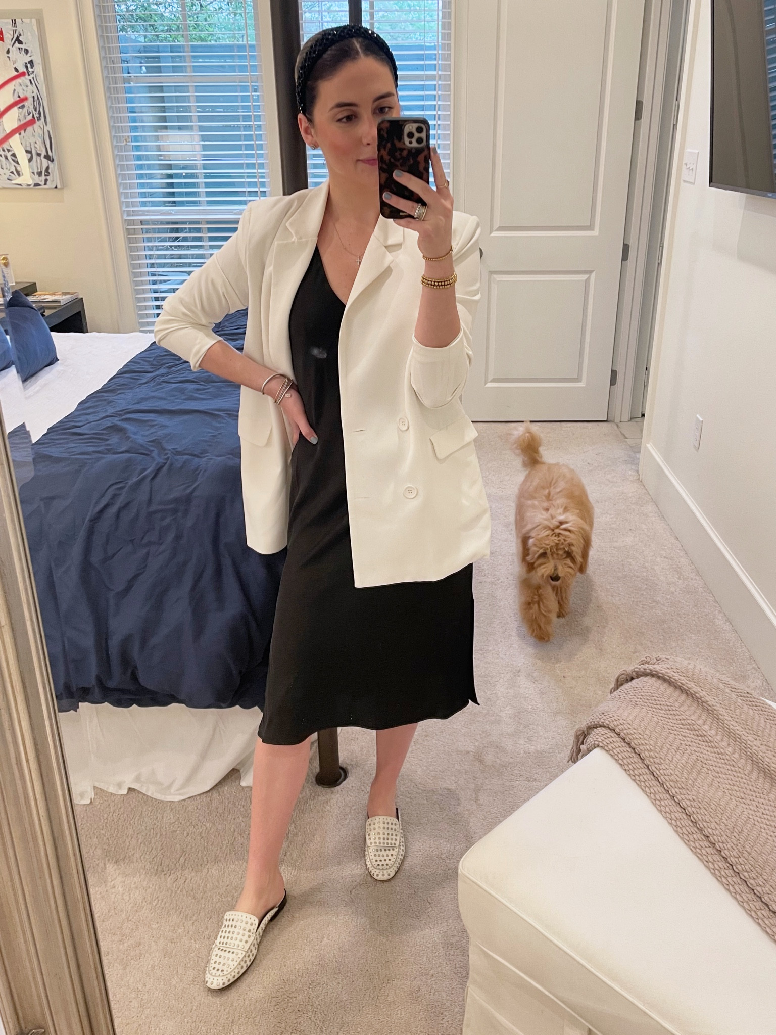 I love a good Target basic! This black slip dress will be worn all sorts of ways through the spring. I styled with all white pieces for the office. I can’t wait to style with sneakers or with a more dressy look! Love versatile pieces in my closet  

#LTKunder50 #LTKstyletip #LTKSeasonal