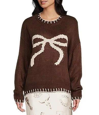 Bailey Rose Bow Design Sweater - S | Dillard's