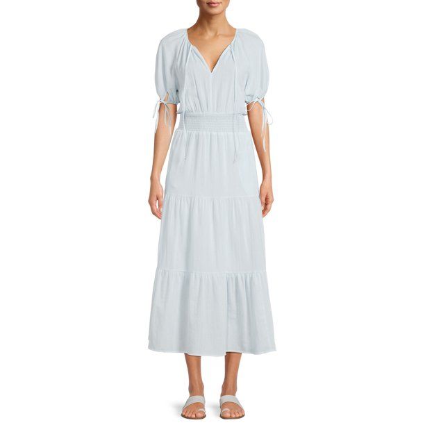 theGet Women's Tiered Peasant Maxi Dress | Walmart (US)