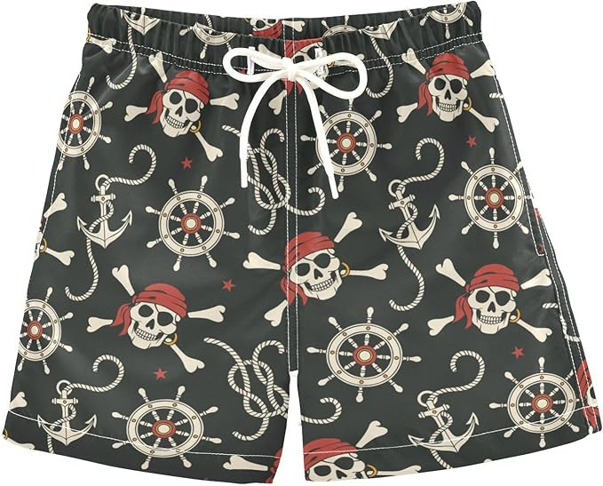 Boys Swim Trunks Beach Board Shorts Quick Dry Little Boys Swimsuit Bathing Suits with Mesh Lining | Amazon (US)