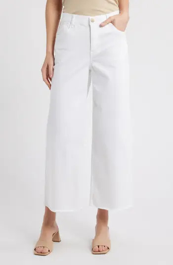 Wit & Wisdom Wyatt 'Ab'Solution Skyrise Frayed High Waist Ankle Wide Leg Jeans | Nordstrom | Nordstrom