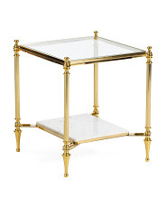 23x20x20 Marble Shelf Medford Side Table | Furniture & Lighting | Marshalls | Marshalls