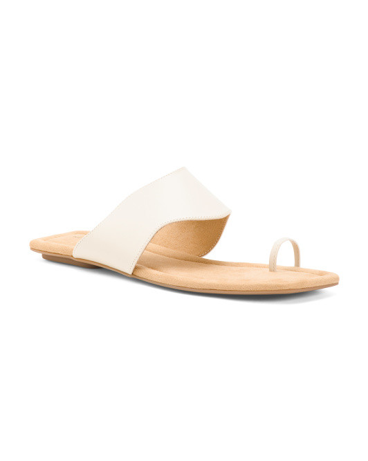 Theo Flat Leather Sandals | TJ Maxx