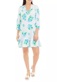 Crown & Ivy™ Women's Printed Ruffle Dress | Belk