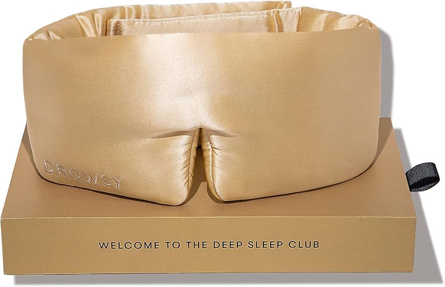DROWSY Silk Sleep Mask. Face-Hugging, Padded Silk Cocoon for Deep Sleep Therapy in Total Darkness... | Amazon (US)