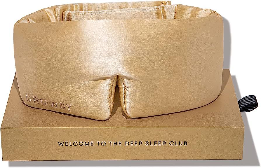 DROWSY Silk Sleep Mask. Face-Hugging, Padded Silk Cocoon for Deep Sleep Therapy in Total Darkness... | Amazon (US)