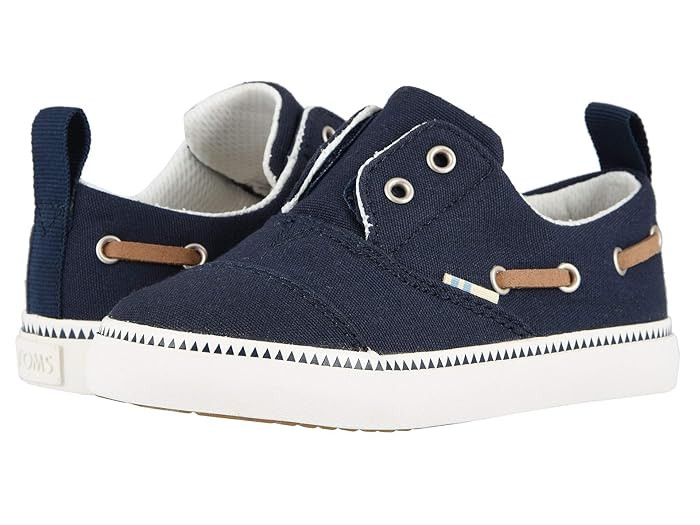 TOMS Kids Pasadena (Toddler/Little Kid) (Navy Canvas) Boy's Shoes | Zappos