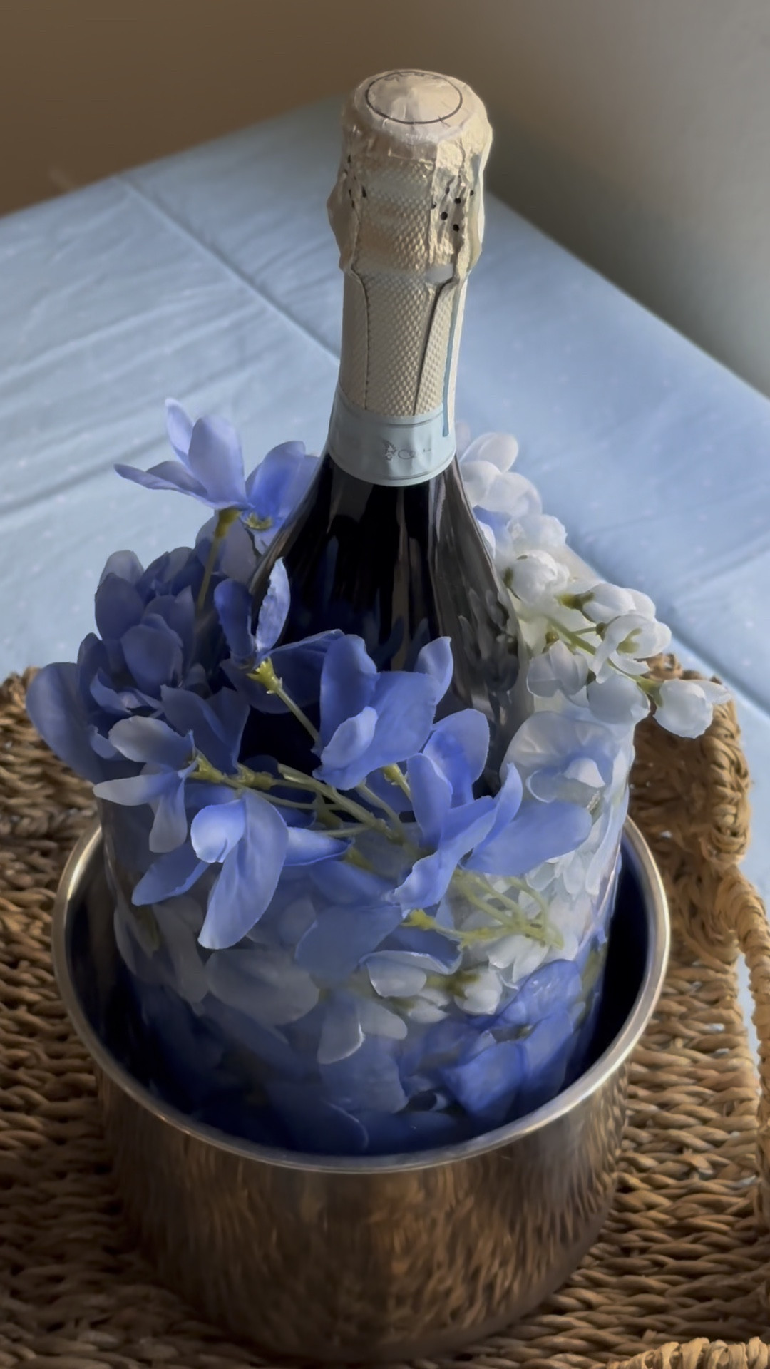 How gorgeous is this?! 🥂🍾
I’m loving the blues and whites for Spring so was inspoted to add some faux blue wisteria to my DIY wine chiller. I LOVE how it turned out! Such a LUX look and soooo easy! 💙 🤍

#LTKWatchNow #LTKHome