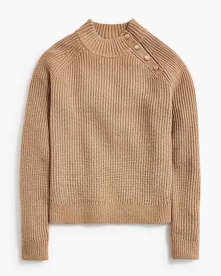 Cotton-blend mockneck sweater | J.Crew Factory
