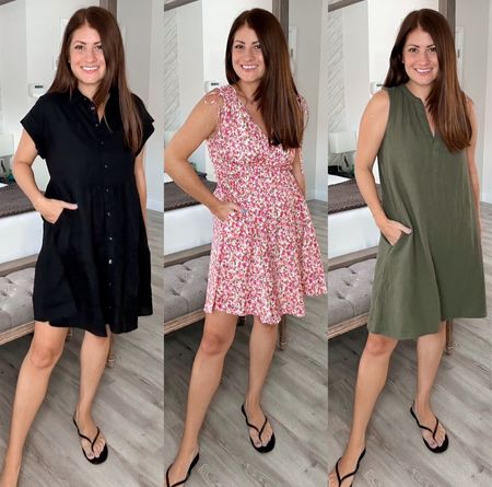 #WalmartPartner loving all of these perfect and easy summer dresses from Walmart! Wearing a size small and all three! #WalmartFashion @walmartfashion 

#LTKFindsUnder50 #LTKStyleTip #LTKOver40