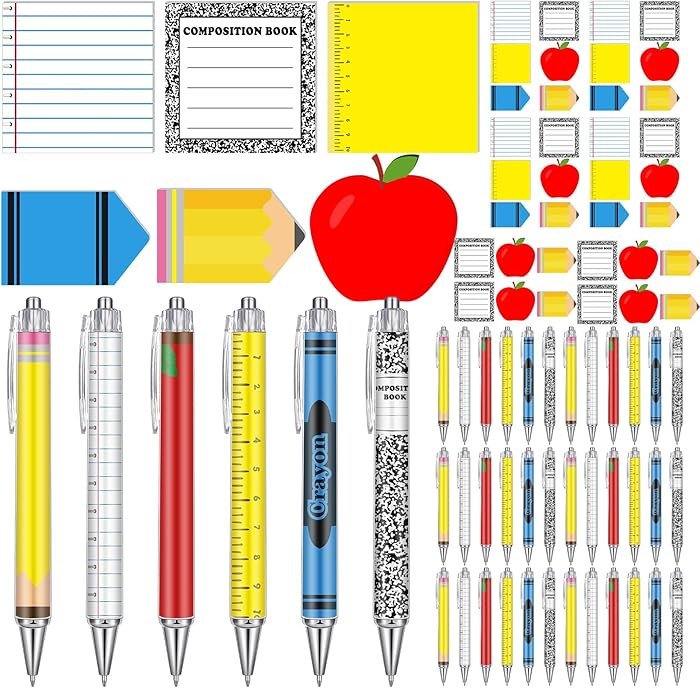 Thenshop 48 Pcs Teacher Appreciation Week Gifts Funny Teacher Sticky Notes Ballpoint Pen Notepad ... | Amazon (US)