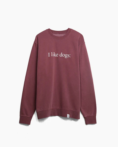 I like dogs. | Core Crewneck | Faded Red | Unisex | Diogie