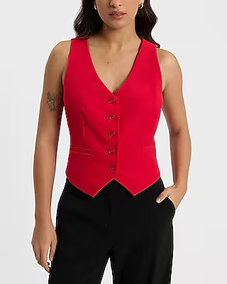 Editor Five Button Front Blazer Vest | Express