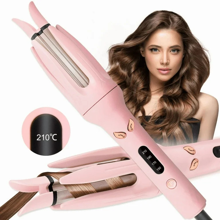 Automatic Hair Curler, Double Ceramic Curling Irons with 1.5" Rotating Barrel, 4 Temps & Timer - ... | Walmart (US)