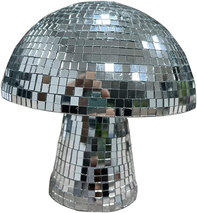 Mushroom Disco Ball, Disco Mirror Reflective Ball, Mirror Disco Ball Mushroom Shape Home Art Deco... | Amazon (US)