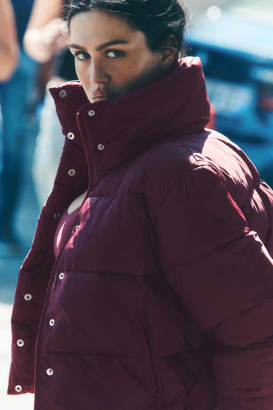 ALO | Gold Rush Puffer Jacket in Burgundy Red, Size: Medium | Alo Yoga (US)
