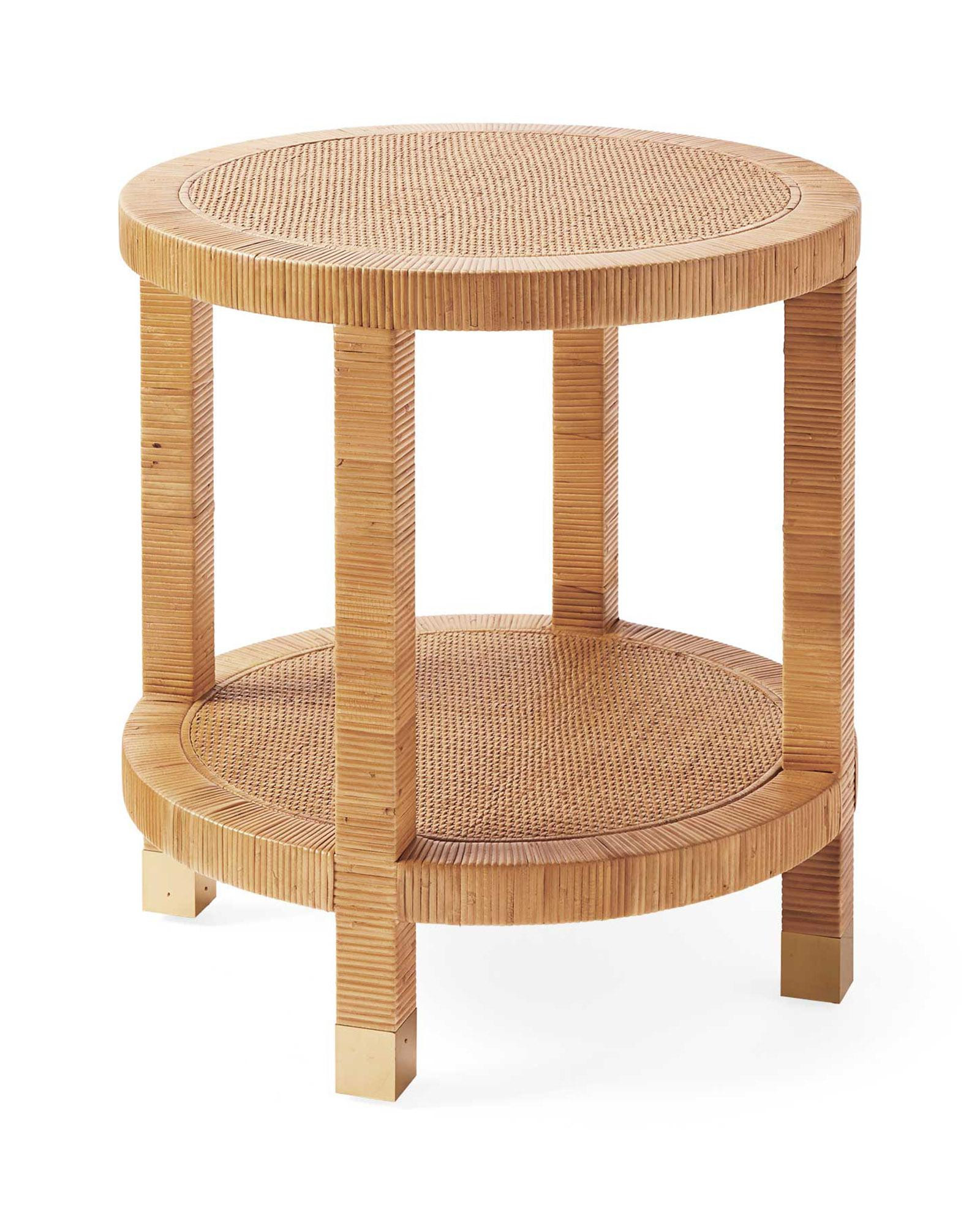 Balboa Rattan Side Table | Serena and Lily