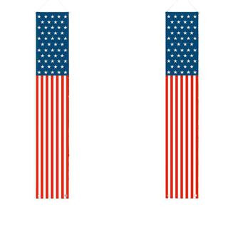 Patriotic Hanging American Flag Banner for Veterans Memorial, Presidents Day and Election Day Outdoor Decor (1-Pack) | The Home Depot