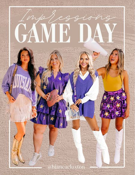 Game Day Styles 🏈|| Impressions Boutique

Louisiana, Louisiana State University, Eastern Carolina University, Vikings Lakers, Tigers, Game Day, Football, Tailgate, Tailgating, outfit idea, touchdown 


#LTKstyletip #LTKFind #LTKBacktoSchool