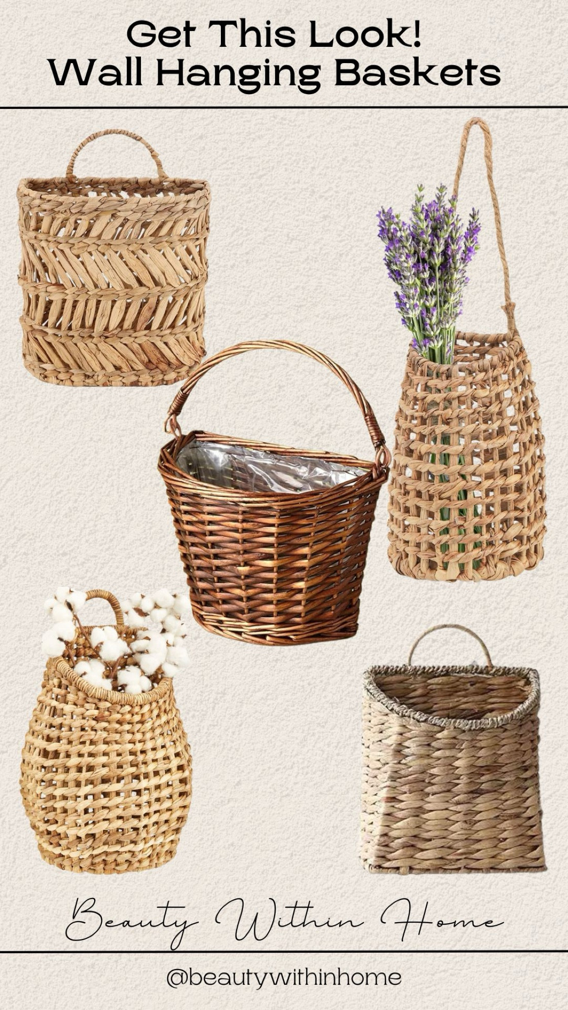 Wall hanging baskets, baskets for florals, baskets for stems, seasonal florals basket, amazon baskets 

#LTKStyleTip #LTKHome #LTKSeasonal