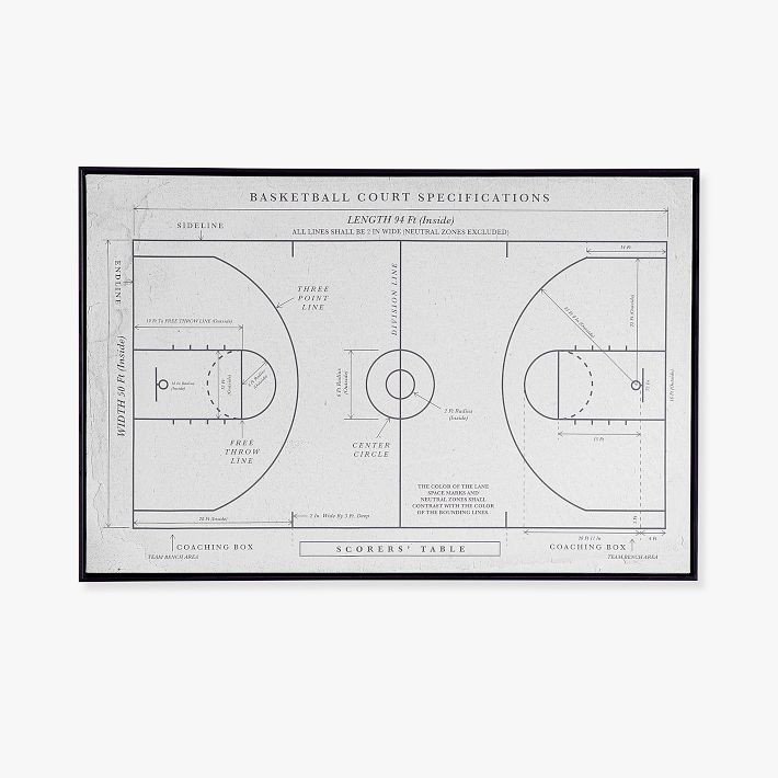 Basketball Vintage Framed Sports Art | Pottery Barn Teen