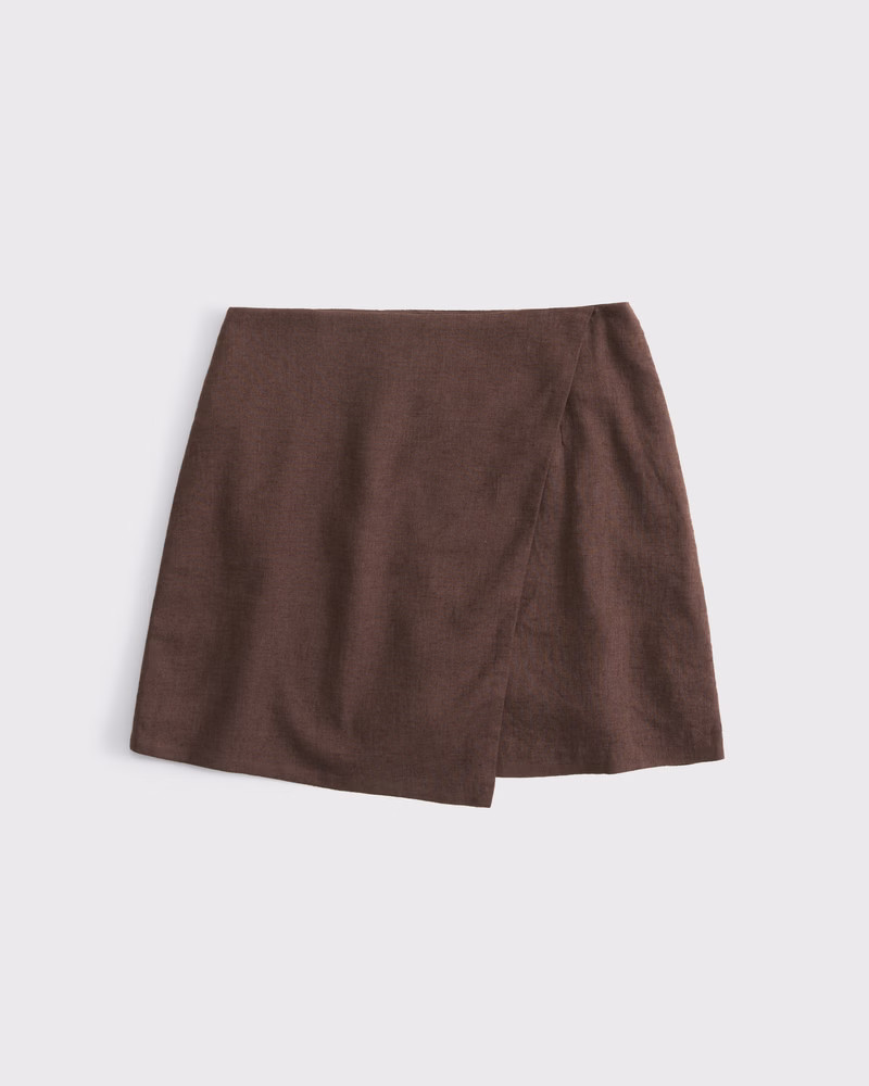 Women's Hardware Pleated Wrap Mini Skort | Women's | Abercrombie.com | Abercrombie & Fitch (US)