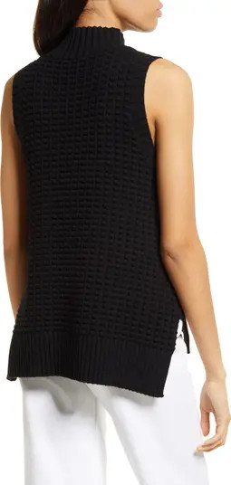 Mozart Popcorn Stitch Sleeveless Cotton Sweater | Nordstrom