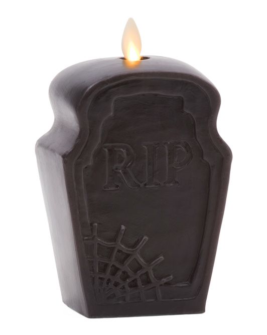 Led Flameless Rip Tombstone Candle | TJ Maxx