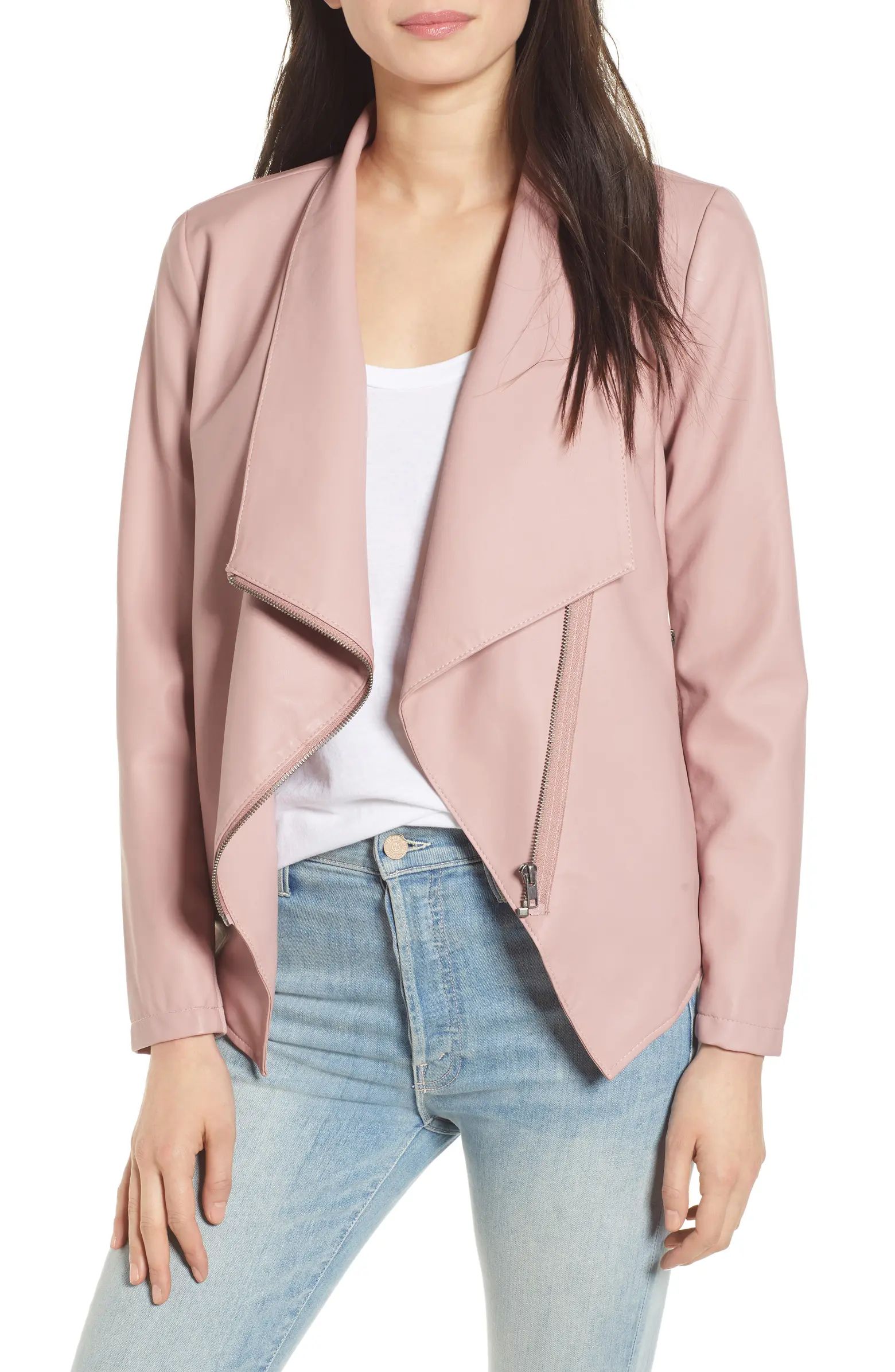Gabrielle Faux Leather Asymmetrical Jacket | Nordstrom