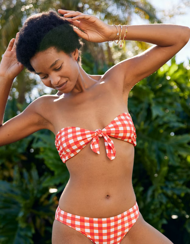 Aerie Tie Front Bandeau Bikini Top | American Eagle Outfitters (US & CA)