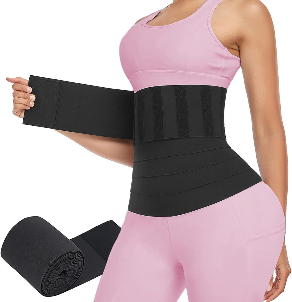 Waist Trainer for Women Waist Trimmer Bandage Wrap Body Shaper Belt Invisible Tummy Wraps for Stomac | Amazon (US)