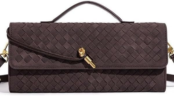 Suede Woven Purse for Women Evening Clutch Purse Woven Shoudler Bag Crossbody Satchel with Metal ... | Amazon (US)